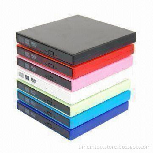 USB 2.0 Slim External DVD Casing in Different Colors, with Microsoft's Windows OS